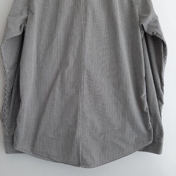 BEN SHERMAN 100% Cotton Pearl Snap Button Western Gingham Shirt B&W Men's Sz M - Picture 11 of 14